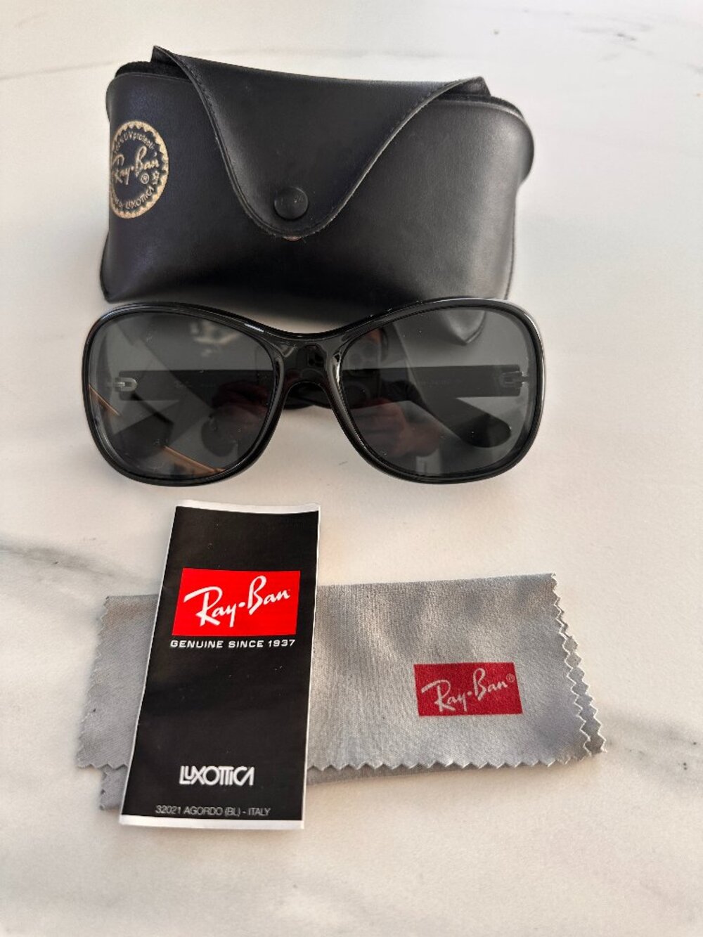 Ray-Ban Jackie Ohh RB4101 Sunglasses Black Butterfly Frame Women's with Case